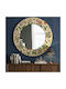 Wallity Wandspiegel mit Hölzernes Rahmen Durchmesser 58cm
