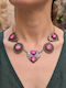Necklace with Heart Design with Pink Gold Plating Pink