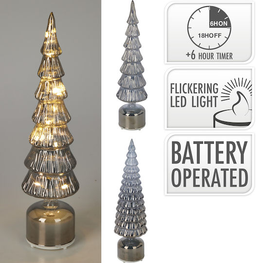 Beleuchtetes Weihnachtsdekorationen mit Bäumen Glas Baum 40cm