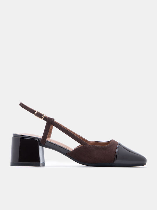 Luigi Spitze Zehe Pumps mit Mittelhohem Braun A...