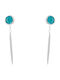 Bizoutaki Silver Gold Plated Stud Earrings with Stones
