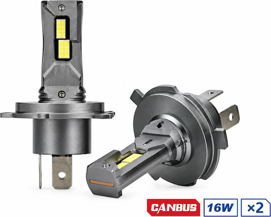 LED Крушки X18 H4 Canbus Мощен Комплект Автомобилни LED Светлини Бял Светлинен Комплект 2
