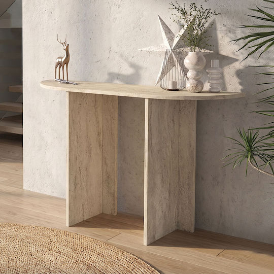 Cortado Κονσόλα Ξύλινη Travertine Μ120xΠ35xΥ75εκ.