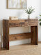 Wooden Console Table Aged Wood L96.5xW38xH75cm