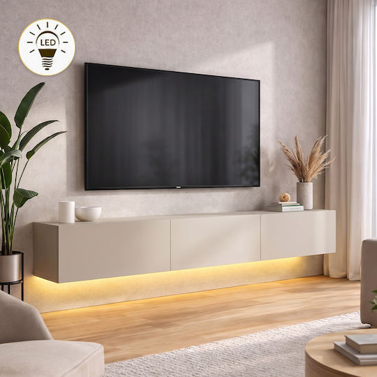 Damla Wandmontage mit LED-Beleuchtung Sandstein 180x29,5x29,5 cm Damla Wandmontage mit LED-Beleuchtung Sandstein 180x29,5x29,5 cm