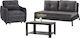 HomeMarkt Wohnzimmer-Set 3Stücke HM11386