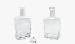 Glass Bottle Rectangular Cap 200ml 15.5×7.5cm 0503420 Faitakis Ftk-0503420