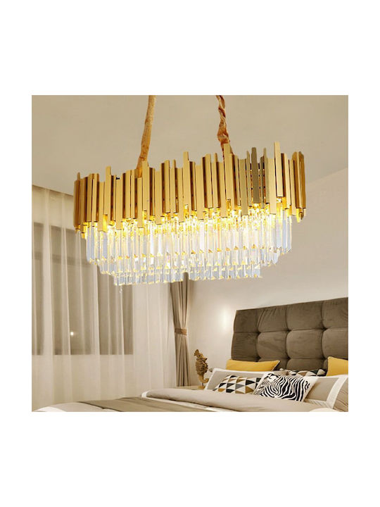 Emporio Collection Kronleuchter Ø80cm mit Kristallen Gold Emporio Collection Kronleuchter Ø80cm mit Kristallen Gold