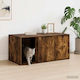 vidaXL Cat Cage Furniture Smoked Oak Wood 100 x...