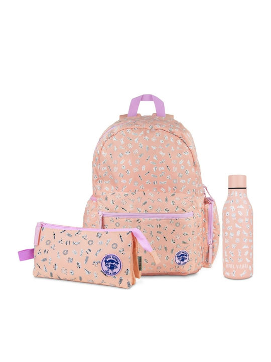Pepita Viajera Ученическа Раница Основно Розова 28.5 x 14 x 42.5см