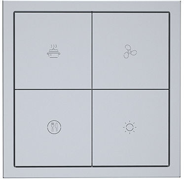 Hdl Recessed Wall Switch Quadruplicate with Grey Frame