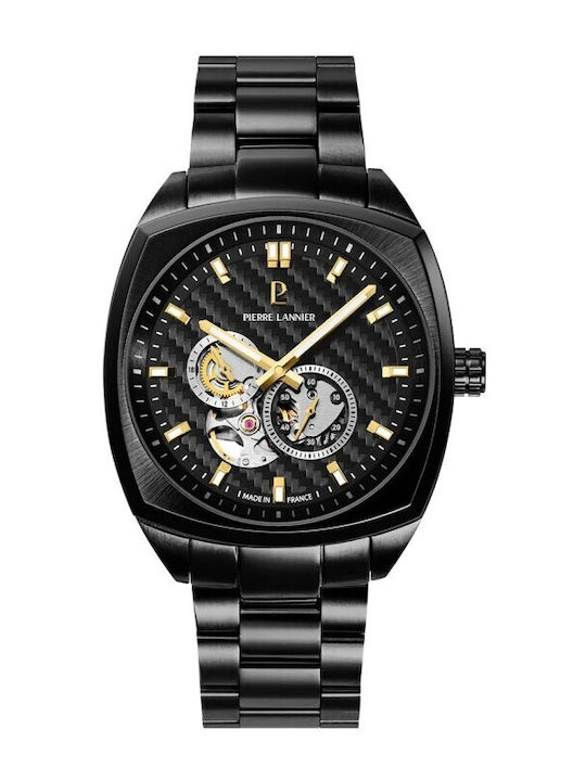 Pierre Lannier Men's Automatic Watch With Black Metal Bracelet