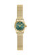 Damenuhr 20 mm mit Quarzwerk und goldenem Edelstahlarmband