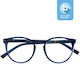 Looplabb Papillon Blaue Marine Blaulichtblockierende Brillen Grad 1.5