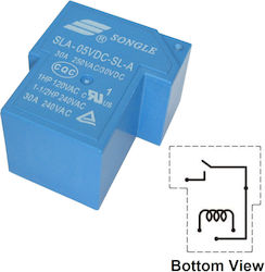 Relais Platinen Spule 5VDC 27h Spst Eine Kontakt On-off 30A 250VAC 30A 30VDC Songle Relais Sla-05VDC-SL-A 5 Pins