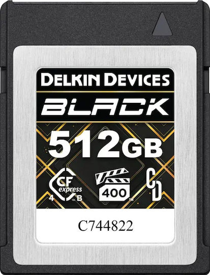 Delkin Cfexpress 4.0 Schwarze Typ B Speicherkarten R3600/w3200 Vpg400 512GB