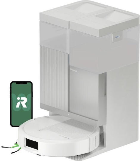 iRobot Roomba Plus 415 Combo + AutoWash Dock Robot Vacuum Cleaner with Sensors & Mapping Suction Power 20000Pa White