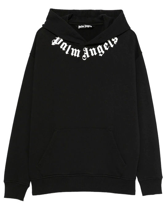 Palm Angels Φούτερ Black-off White με Κουκούλα