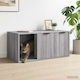 vidaXL Cat Cage Furniture Grey Sonoma 100 x 49 ...