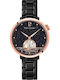 Pierre Lannier Damenuhr Automatik mit Schwarzem Metall-Armband