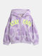 Kids Sweatshirt Cardigan with Hood and Pockets Purple