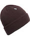 Full Beanie Unisex Σκούφος με Rib Πλέξη σε Γκρι χρώμα