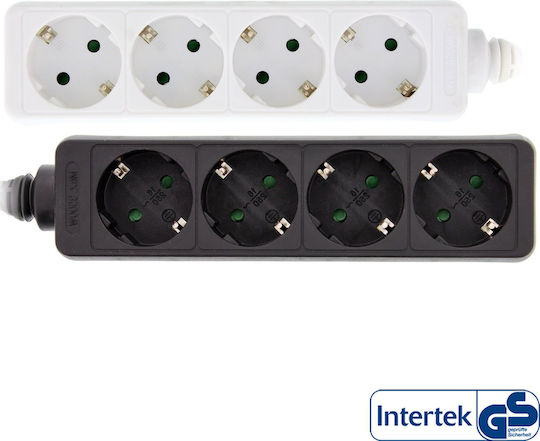 InLine Πολύπριζο 4 Θέσεων με Καλώδιο 3m