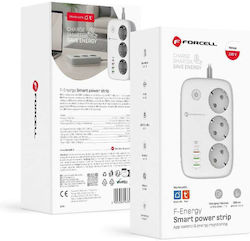 Forcell Smart Πολύπριζο 3 Θέσεων Forcell Smart Πολύπριζο 3 Θέσεων
