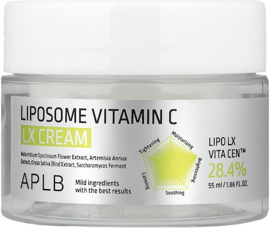 APLB Liposome Vitamin C Face Cream for Moisturizing & Brightening with Vitamin C & Centella Asiatica 55ml