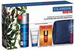 Clarins Homme Age-Defying Комплект за грижа за хидратация и почистване на лицето 4 бр Clarins Homme Age-Defying Комплект за грижа за хидратация и почистване на лицето 4 бр
