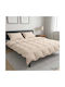 vidaXL Kinderbettdecken Set Übergröße mit 2 Kissenbezügen Beige 240x220cm