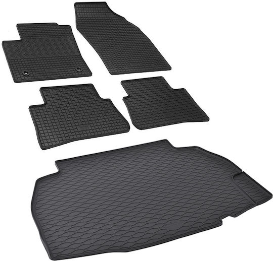 Rubber Trunk Floor Mats Set Compatible with Toyota C-HR Ax20 5 Pieces