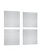Mirrors & More Larissa Καθρέπτης Τοίχου με Λευκό Πλαίσιο 30x30cm 4τμχ