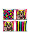 Aberto Design Aberto Design Dekorativer Kissenbezug Mehrfarbig 43x43cm