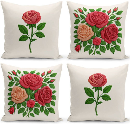 Aberto Design Aberto Design Dekorativer Kissenbezug Mehrfarbig 43x43cm