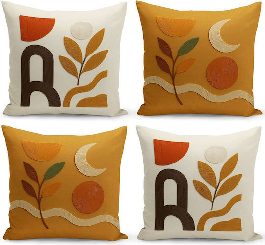 Aberto Design Aberto Design Dekorativer Kissenbezug Mehrfarbig 43x43cm