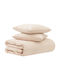 vidaXL Set Steppdecke Doppel 200x220cm Beige 2 Stück