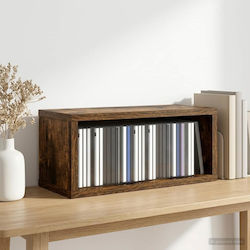 vidaXL CD Storage Shelf Smoked Oak Wood 40 x 17...