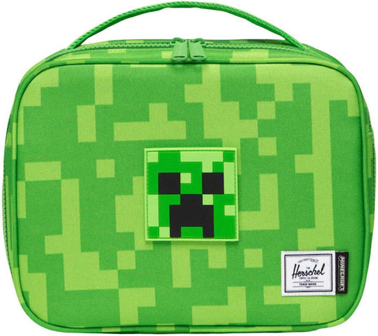Herschel Pop Quiz Kids' Lunch Bag Handbag 5 Litre Green Minecraft 20cm