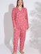 Boyraz Winter Women's Pyjama Set Coral