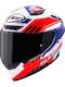 Suomy Track-1 Framework White/Red/Blue Motorcycle Helmet Full Face ECE 22.06 1350gr with Pinlock