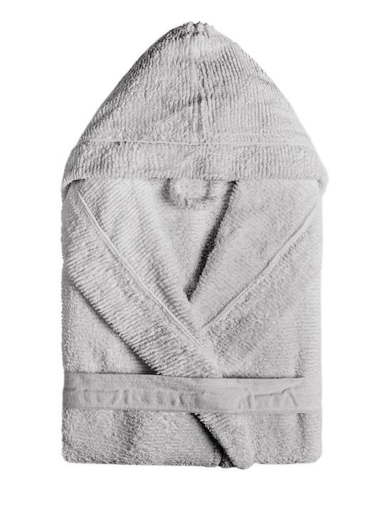 Sorema Ribbon Μπουρνούζι με Κουκούλα Ασημί 500gr/m²
