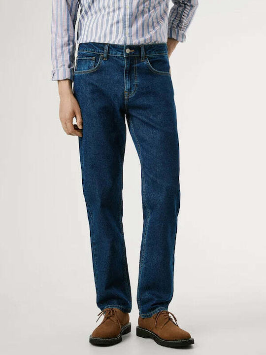 Cash Herren Jeanshose Elastischer Regulär Gerade Passform Blau
