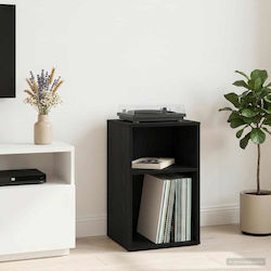 vidaXL Vinyl Record Cabinet Black Oak 38x33x61 cm 1 Pc