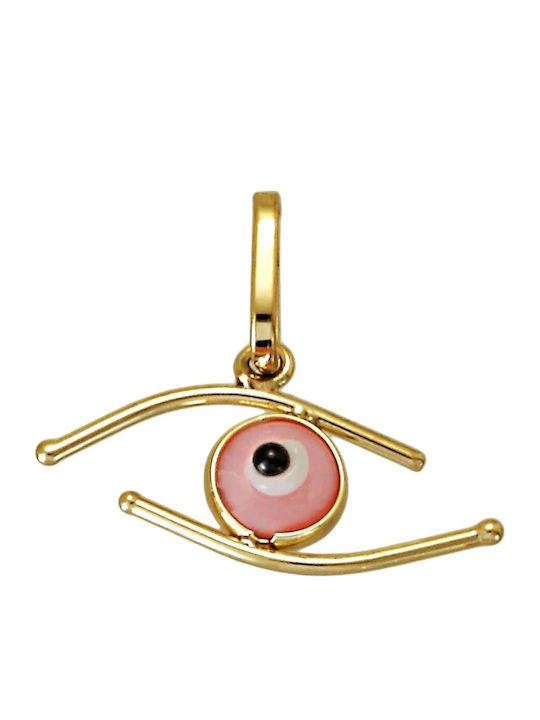 Tasoulis Jewellery Collection Charm Ματάκι από Χρυσό 9Κ