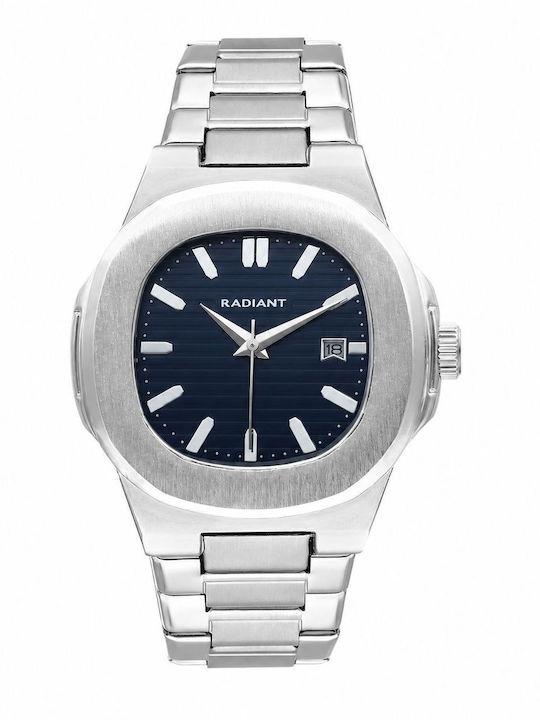 Radiant Herrenuhr 44mm Batterie mit Silber rost...