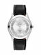 Men's Watch 41mm Battery with Black Leather Strap