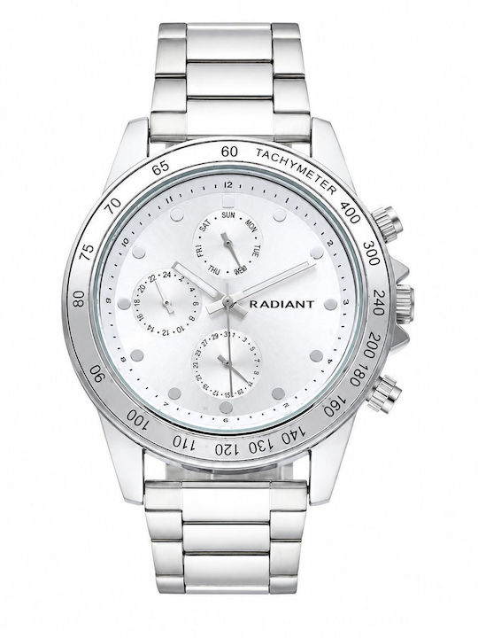Radiant Herrenuhr 44mm Batterie mit Silber rost...