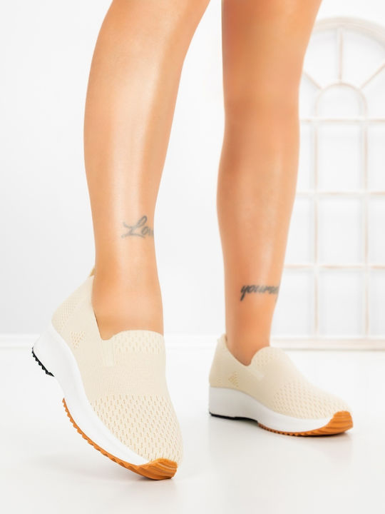 Kalapod Adidași Flatforms Pentru Femei Bej