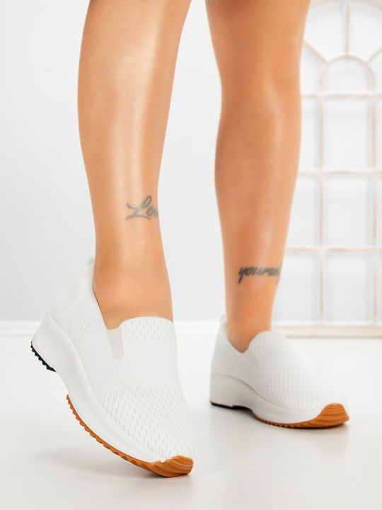 Kalapod Adidași Flatforms Pentru Femei Albi